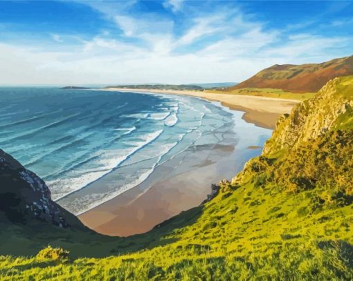 Rhossili Wales Diamond Painting