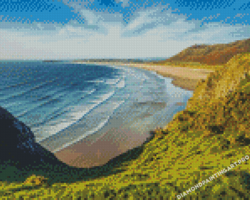 Rhossili Wales Diamond Painting