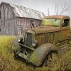 Rusted Vintage Dodge Truck And Barn Diamond Painting