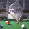 Shark Playing Billiard Diamond Paintings