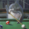 Shark Playing Billiard Diamond Paintings