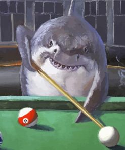 Shark Playing Billiard Diamond Paintings