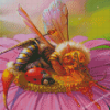 Sleepy Queen Bee Diamond Painting