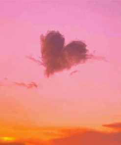 Sunset Heart Cloud Diamond Painting