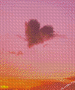 Sunset Heart Cloud Diamond Painting