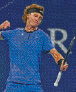 Tennis Player Andrey Rublev Diamond Painting