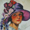 Vintage Floral Hat Diamond Painting