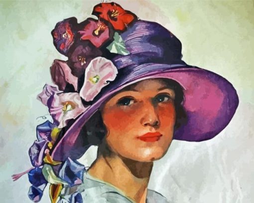 Vintage Floral Hat Diamond Painting