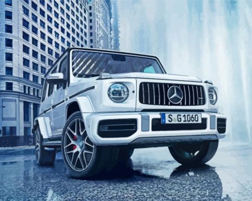 White G Wagon Diamond Painting