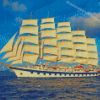 White Clipper Ship Diamond Painting