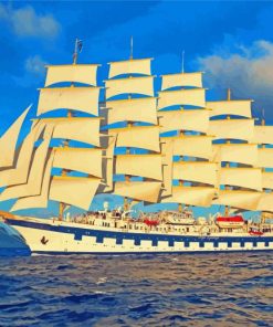 White Clipper Ship Diamond Painting