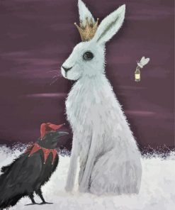 White Winter Hare Animal Diamond Paintings