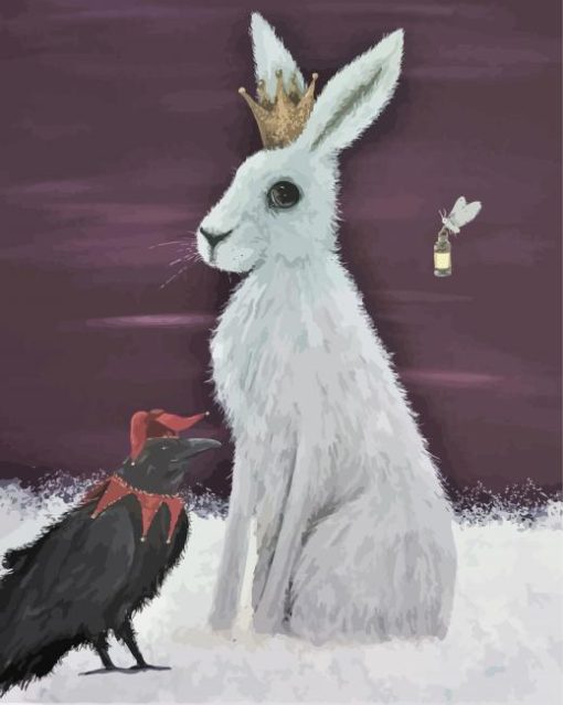 White Winter Hare Animal Diamond Paintings