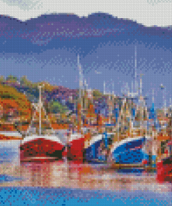 Abstract Tarbert Harbour Diamond Painting