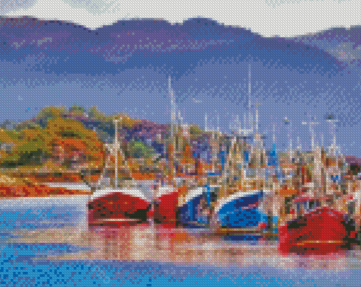 Abstract Tarbert Harbour Diamond Painting