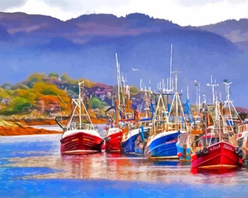 Abstract Tarbert Harbour Diamond Painting