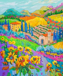 Abstract Tuscan Scene Diamond Painting