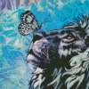 Aesthetic Lion With Butterfly Diamond Painting