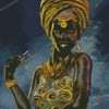 Aesthetic Black And Golden Woman Diamond Painting