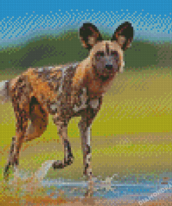 African Hunting Dog Diamond Painting