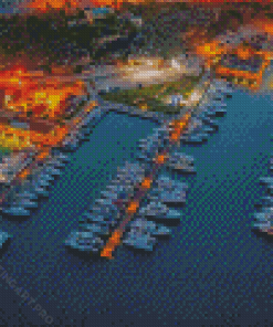 Alacati Port Marina Diamond Painting