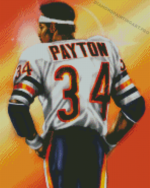 American Football Player Walter Payton Diamond Painting