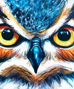 Angry Owl Eyes Diamond Painting