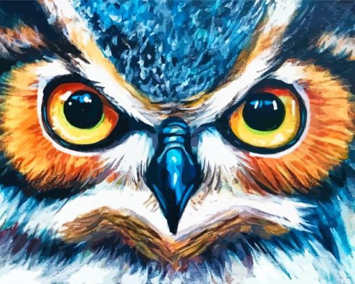 Angry Owl Eyes Diamond Painting