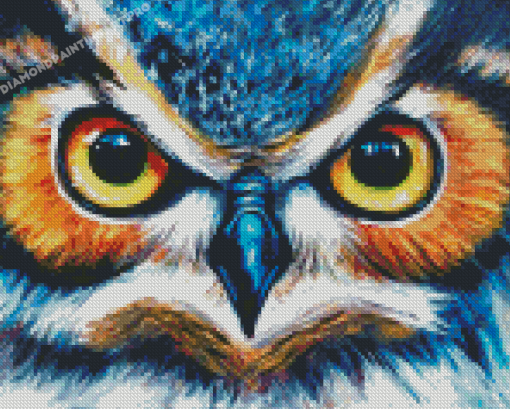 Angry Owl Eyes Diamond Painting