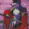 Anime Samurai Wolf Diamond Painting