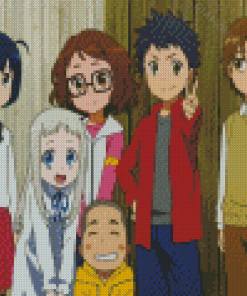 Anohana The Flower We Saw That Day Characters Diamond Painting