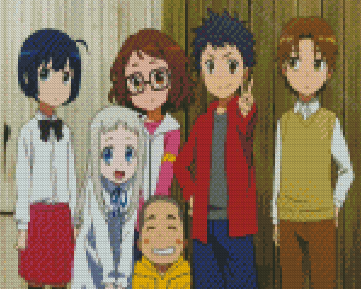 Anohana The Flower We Saw That Day Characters Diamond Painting