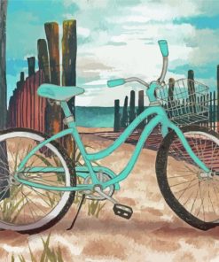 Aqua Beach Bike Diamond Painting