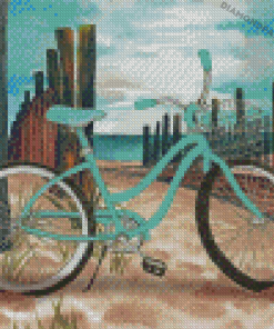 Aqua Beach Bike Diamond Painting