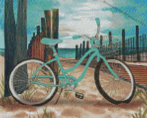 Aqua Beach Bike Diamond Painting