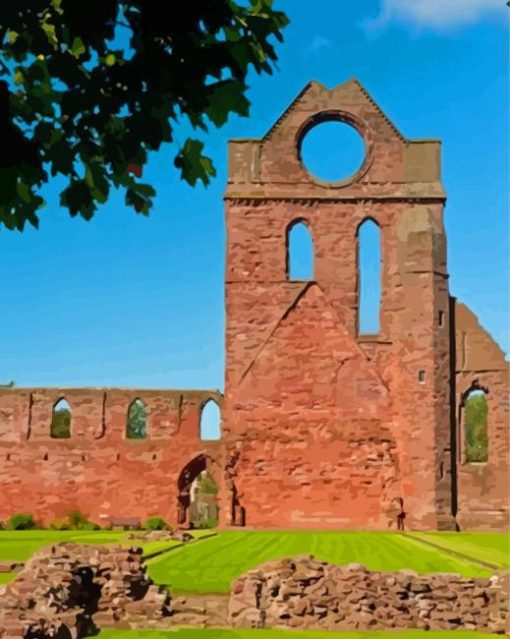 Arbroath Abbey Monument In Scotland Diamond Painting