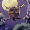 Baby Owl Moon Diamond Painting