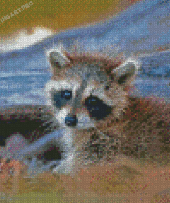 Baby Raccoon Diamond Painting