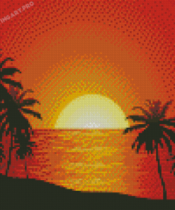 Beach And Sunset Diamond Painting