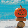 Beach And Pumpkin Diamond Painting