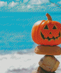 Beach And Pumpkin Diamond Painting