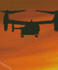 Bell Boeing V22 Osprey Silhouette Diamond Painting