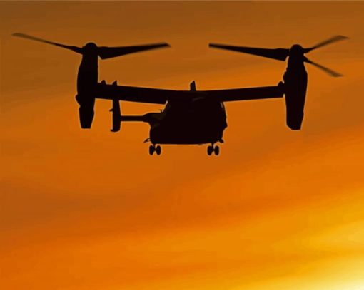 Bell Boeing V22 Osprey Silhouette Diamond Painting