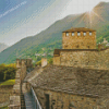 Bellinzona Buildings Diamond Painting