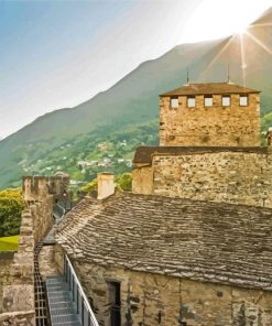 Bellinzona Buildings Diamond Painting