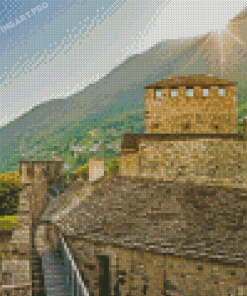 Bellinzona Buildings Diamond Painting