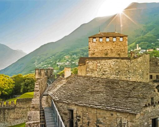 Bellinzona Buildings Diamond Painting