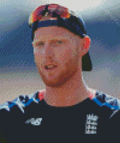 Ben Stokes English Cricket Player Diamond Painting