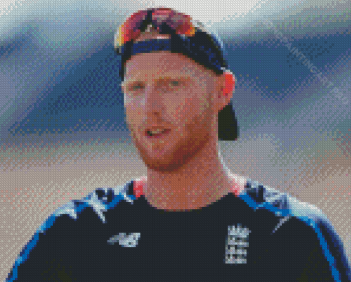 Ben Stokes English Cricket Player Diamond Painting