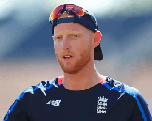 Ben Stokes English Cricket Player Diamond Painting